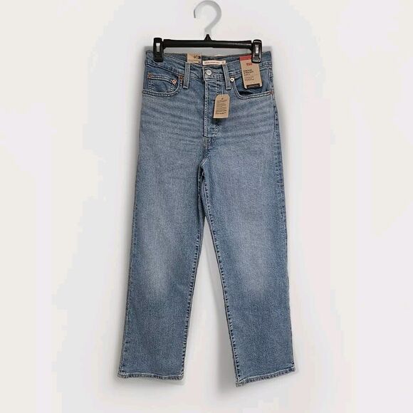 Levi's Denim - Levis Ribcage Ankle Straight Jeans Super High Rise Blue Women’s Size 27x27 NWT